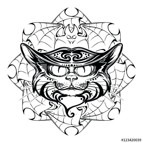 500x500 Bat Drawings For Halloween