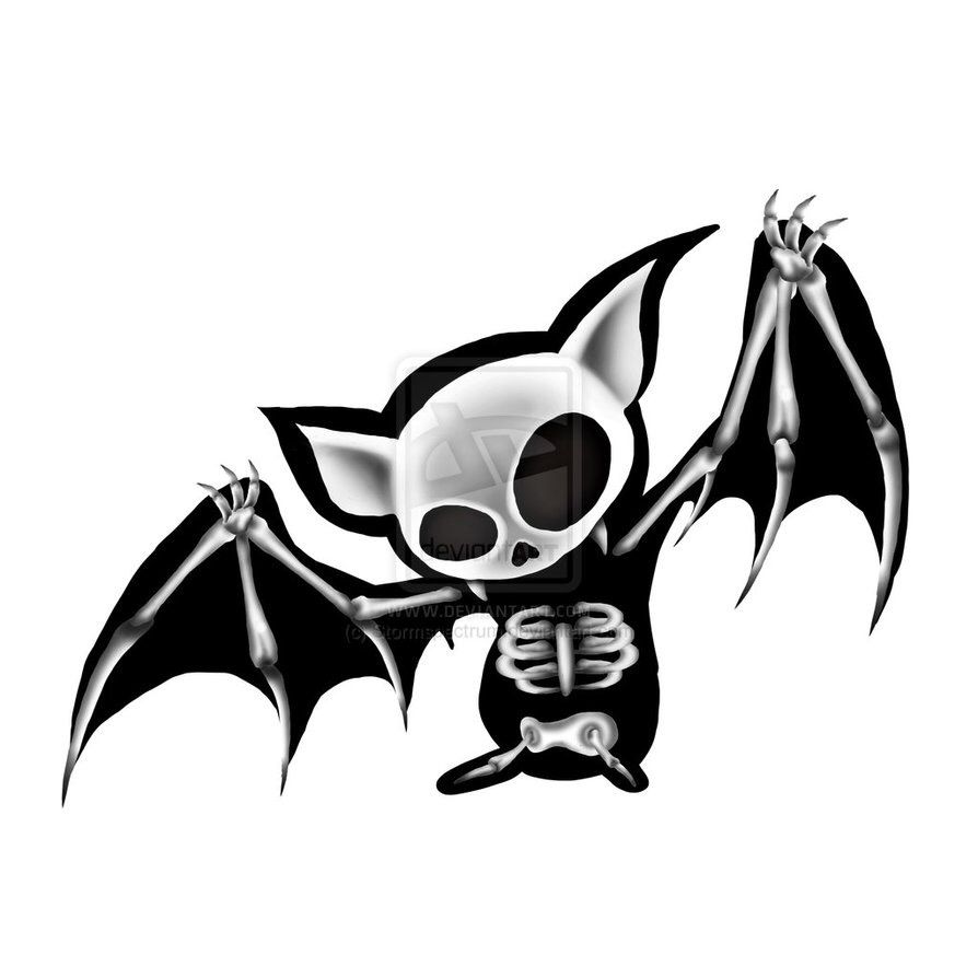 894x894 Bat Skeleton Illustration Halloween Art, Art, Cute Bat
