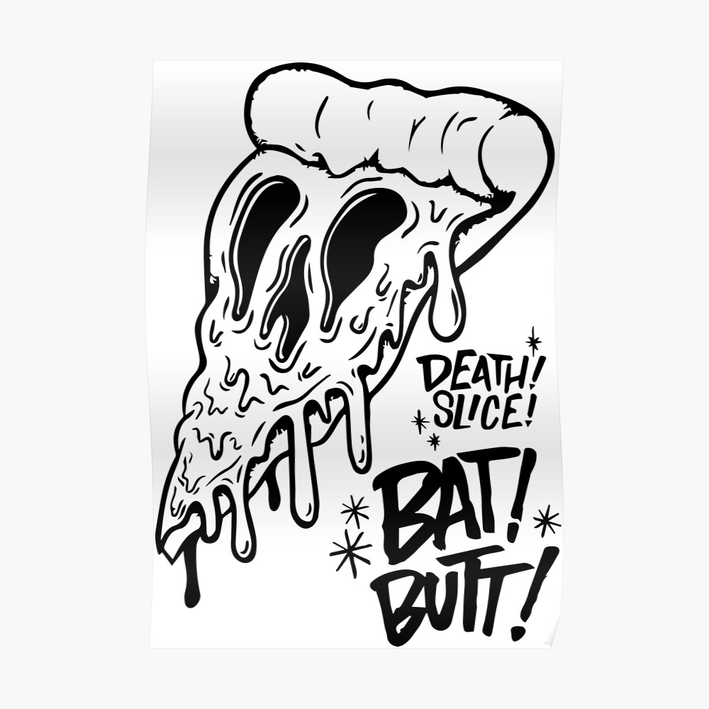 1000x1000 Death Slice Bat Butt Skeleton Creepy Dead Animation Food Pizza