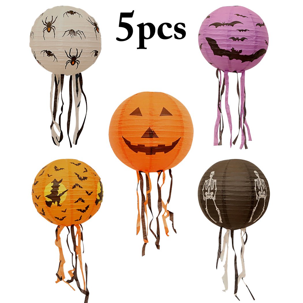 1050x1050 Funpa Halloween Paper Lanterns Pumpkin Bat