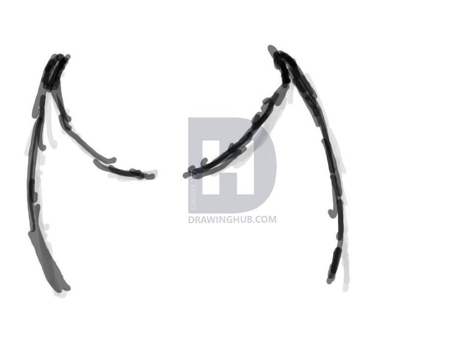 960x720 How To Draw Bat Or Vampire Wings, Step