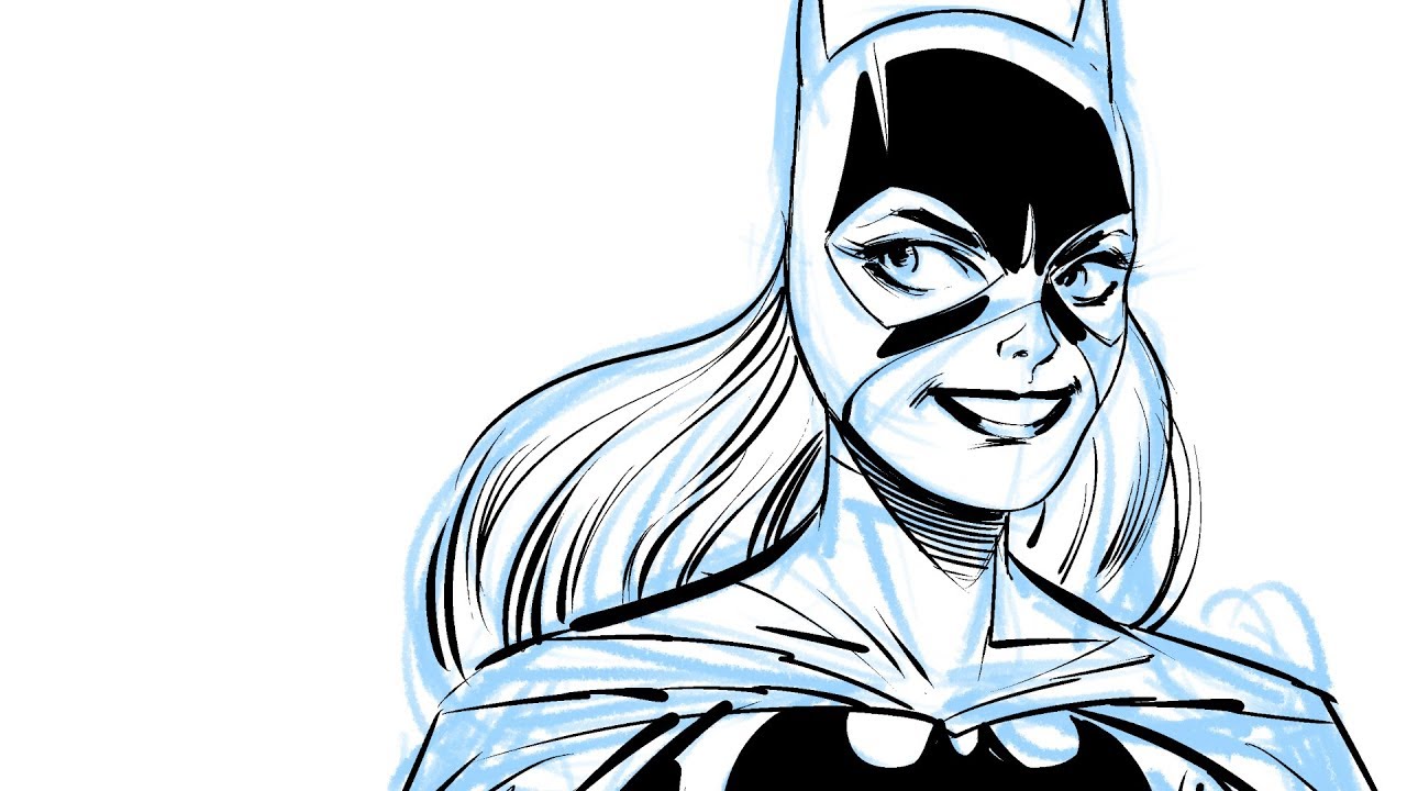 1280x720 Drawing Batgirl In Clip Studio Paint