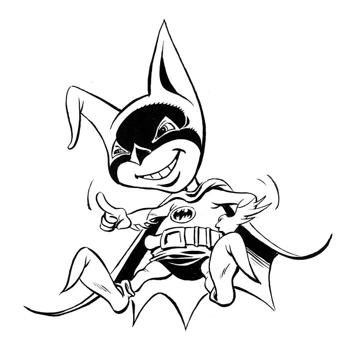 720x720 The Art Of Jim Nelson Bat Mite And Batgirl