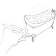 180x180 Drawing A Bath Beach Towel For Sale