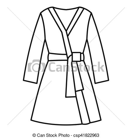 450x470 Bathrobe Icon, Outline Style Bathrobe Icon Outline Illustration