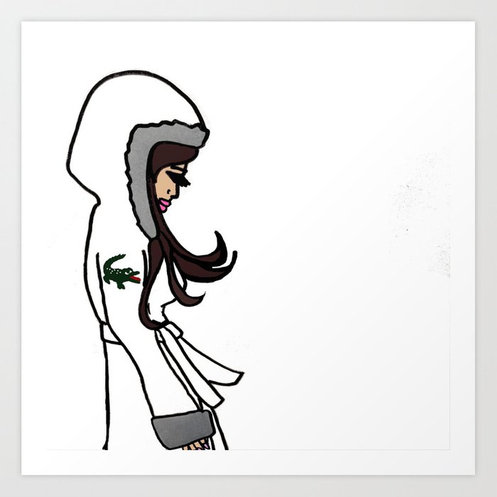 700x700 Bathrobe In Winter Art Print