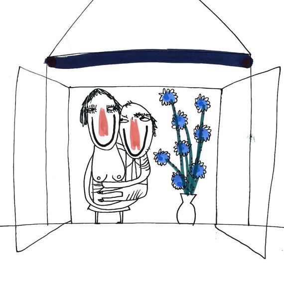 570x568 Original Art, Original Artwork, Weird Art, Bathroom Art, Whimsical