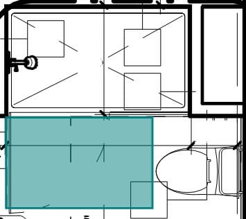355x316 Architectural Drawing Of Bathroom Layout