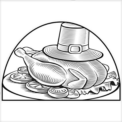 425x425 Bathroom Mats Half Moon Hand Drawing Thanksgiving