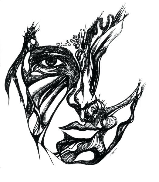 524x600 Black And White Artwork