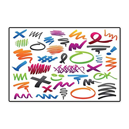 425x425 Doodle Door Mats For Home Pencil Drawings With Vibrant