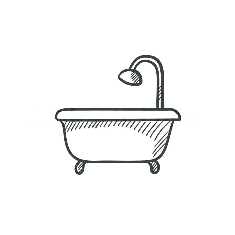 girl in bathtub drawing