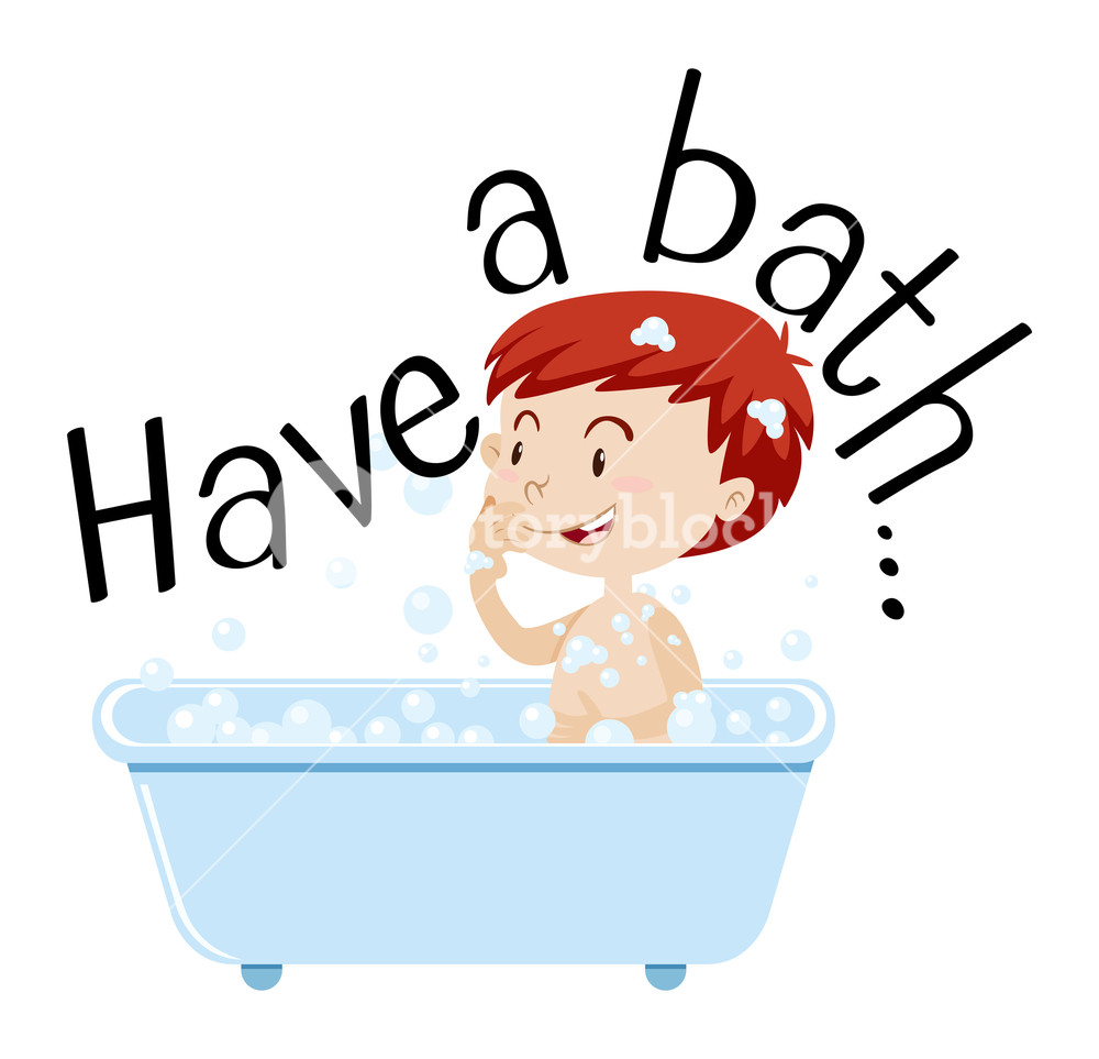 1000x963 Boy Taking Bath In Bathtub Royalty Free Stock Image