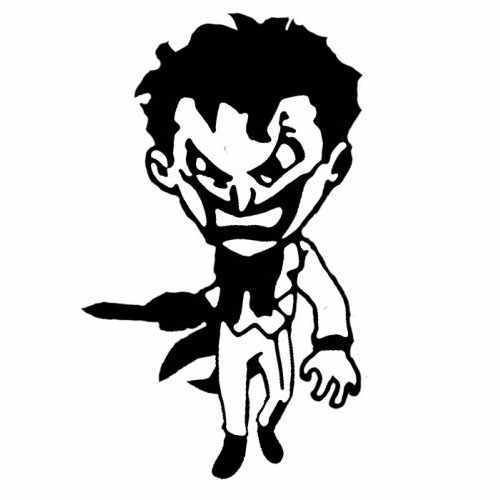 500x500 Batman Villain Joker Vinyl Decal Sticker