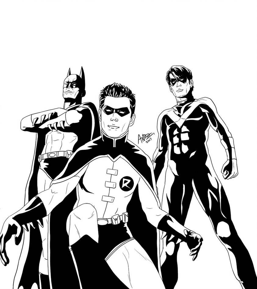 843x948 Batman, Robin And Nightwing