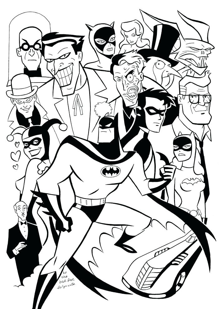 702x992 Batman The Animated Series Coloring Pages