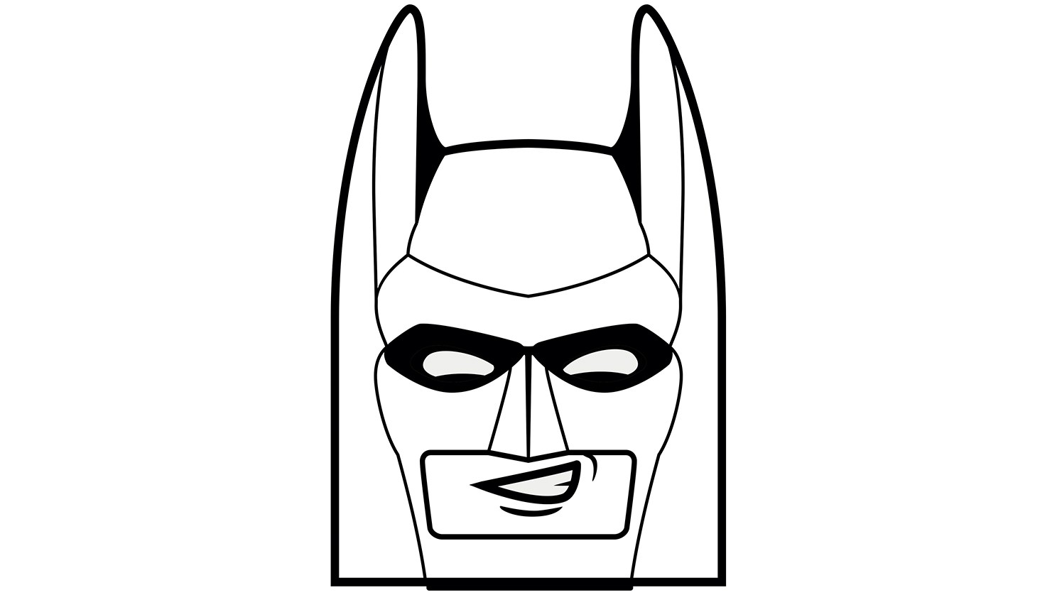Бэтмен маска раскраска
