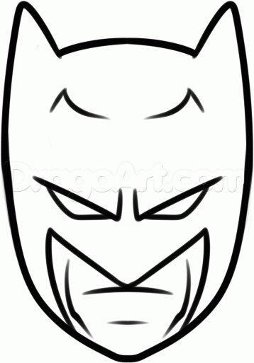358x513 How To Draw Batman For Kids, Step