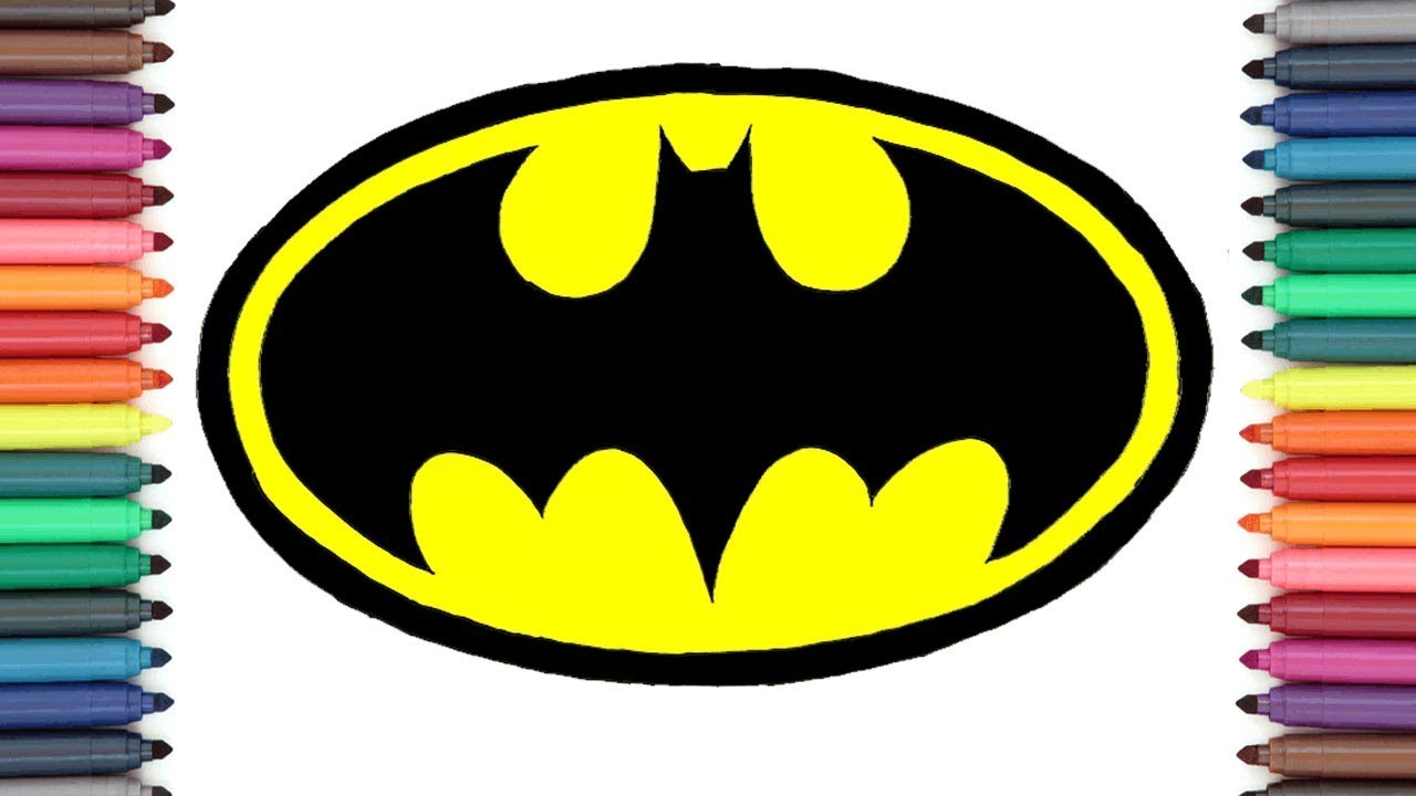 1280x720 How To Draw The Batman Logo Step