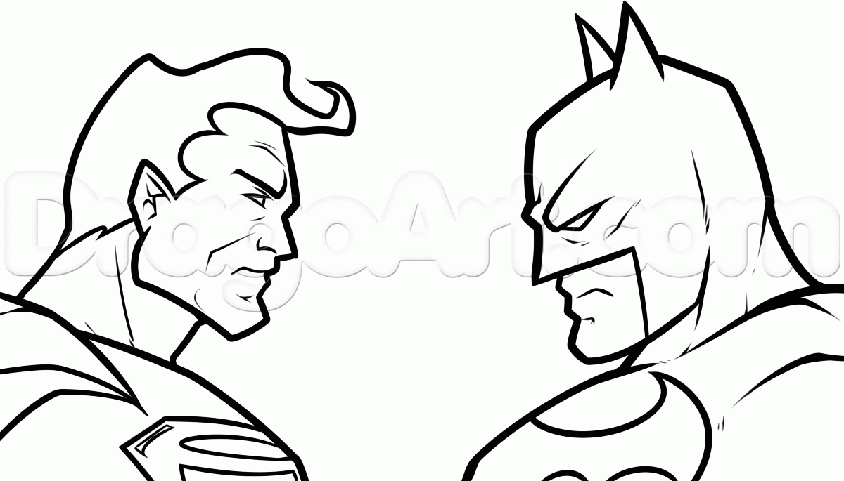 1200x685 Batman Vs Superman Logo Coloring Pages