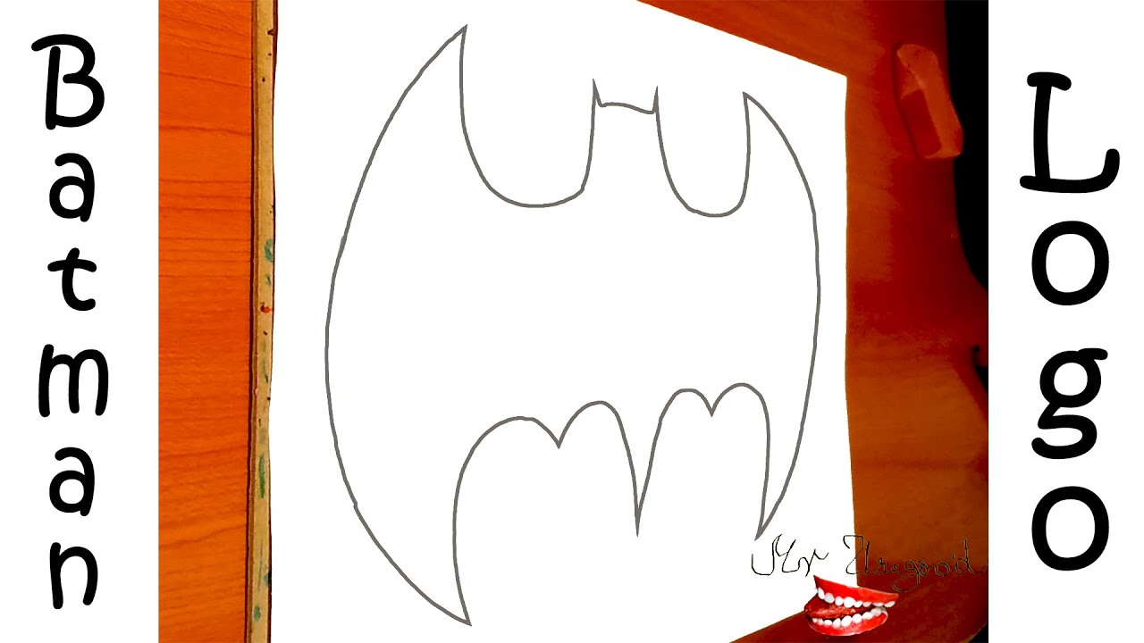 1280x720 How To Draw Batman Logo Step