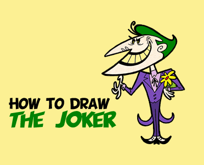 400x324 How To Draw The Joker Retro Vintage Style Easy Drawing Tutorial