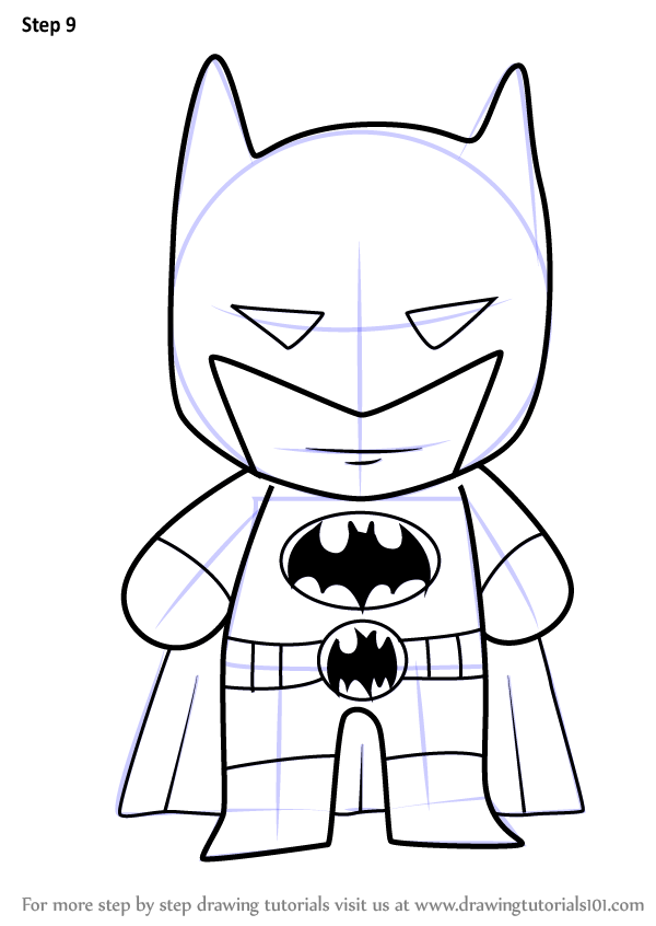 600x846 Learn How To Draw Kawaii Batman