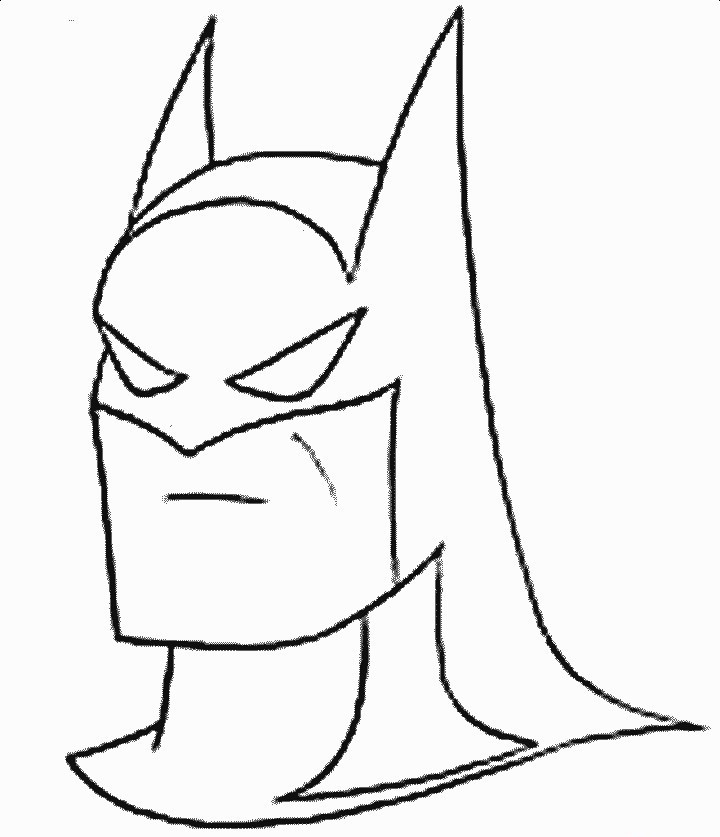 720x837 Batman Face Coloring Pages