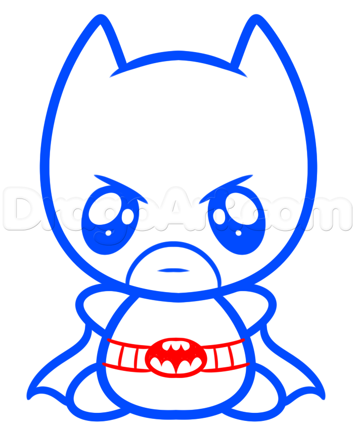 702x853 how to draw kawaii batman step batman batman drawing