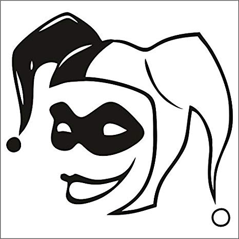 466x466 Dc Comics Batman Harley Quinn Smiley Face Decal