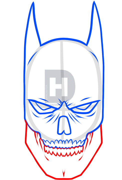 Batman Head Drawing | Free download on ClipArtMag