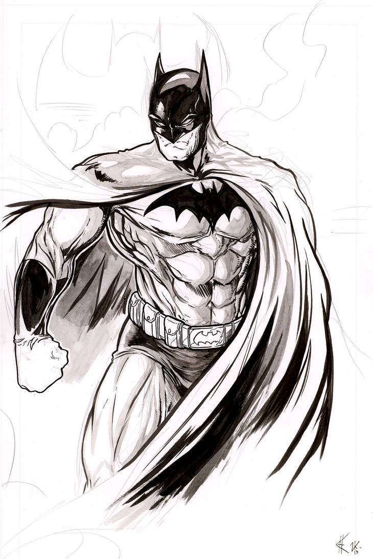 730x1094 Ink Wash Batman