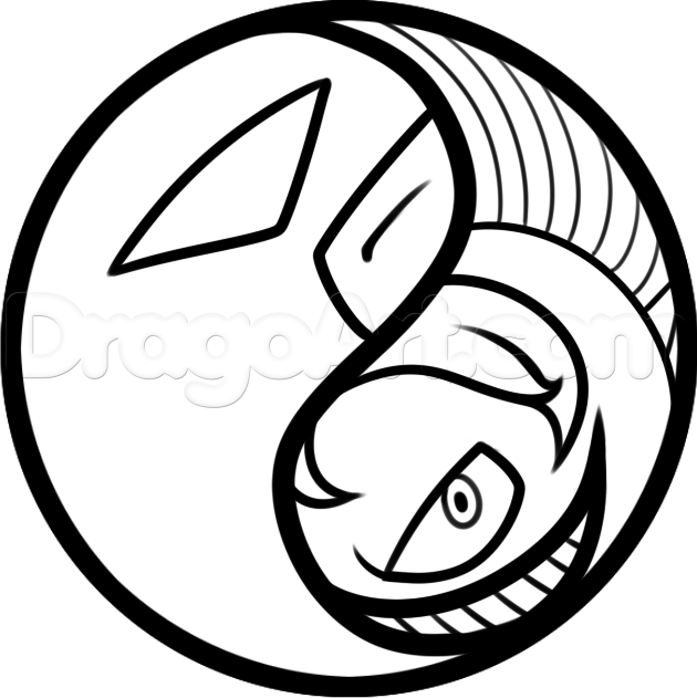 630x631 Step How To Draw Batman And Joker Yin Yang