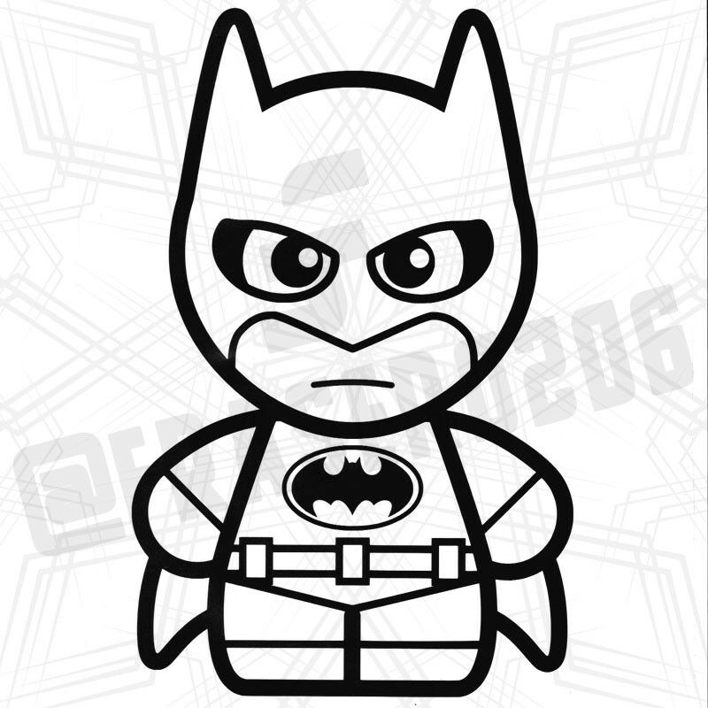 800x800 Cartoon Comic Book Superhero Decal Wall Sticker Art Batman Marvel