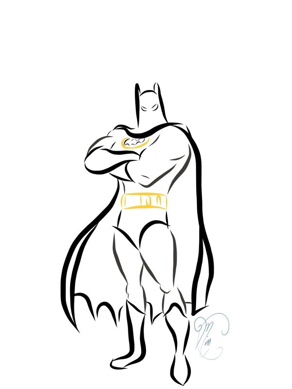 600x800 Comic Book Tattoo Line Art