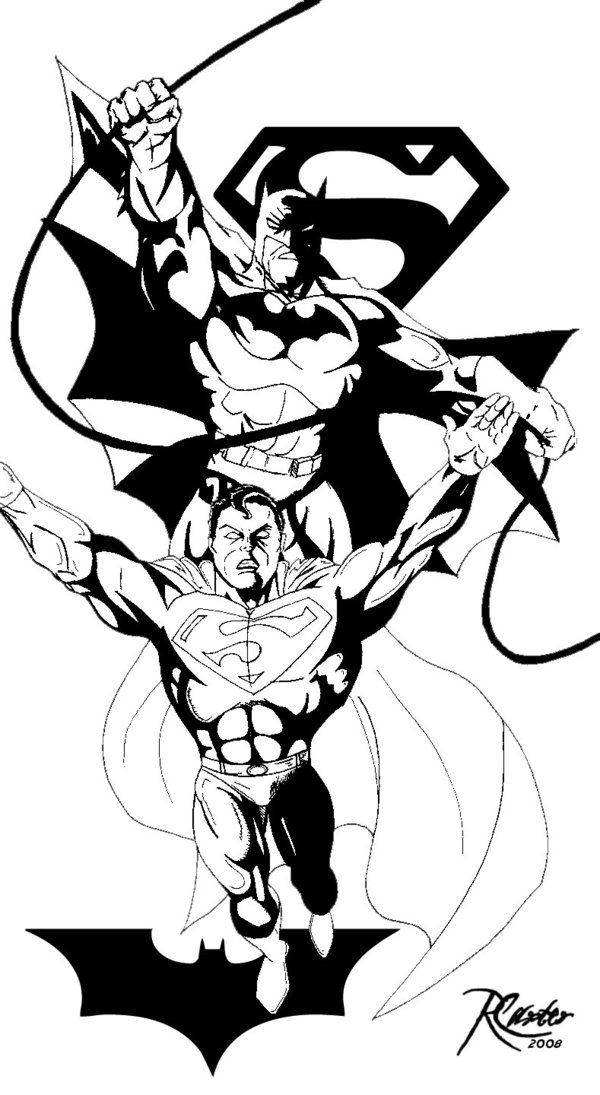600x1095 Superman Clipart Line Drawing