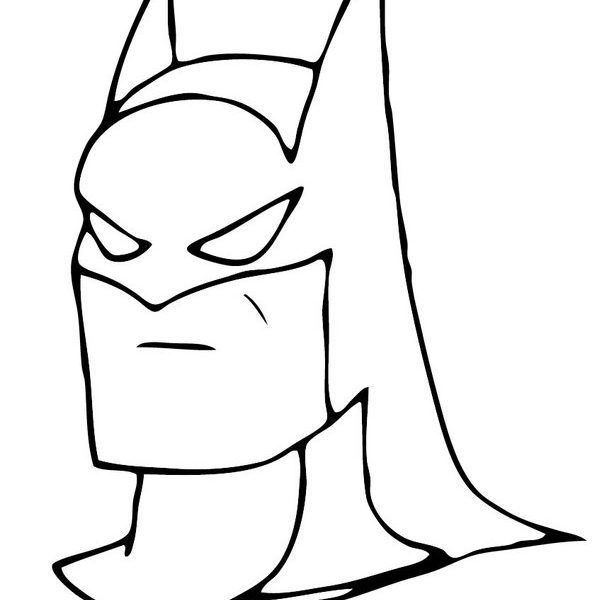 602x600 Batman Mask Free Coloring