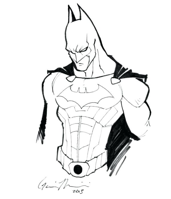 600x699 Batman Drawing Batman Drawing Step