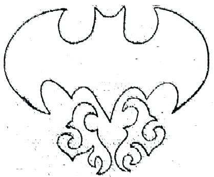 418x346 Batman Outline Batman Logo Outline Free Download