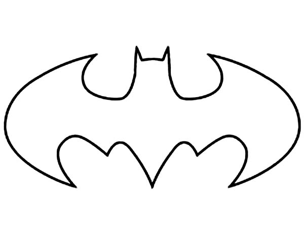 600x464 Batman Logo Coloring Pages