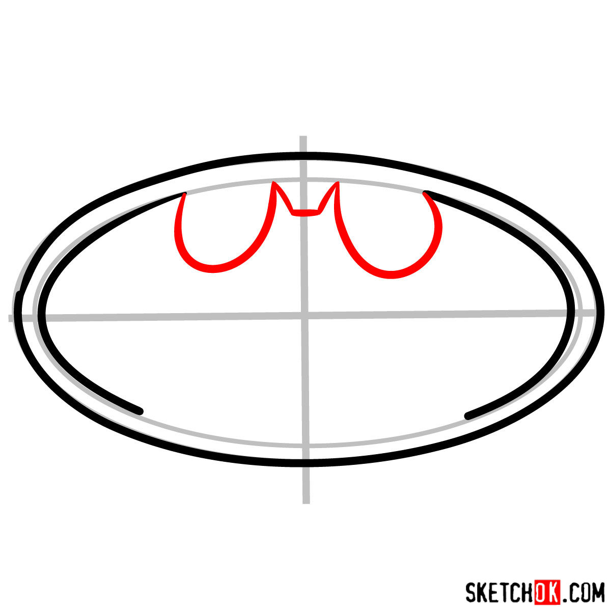 1200x1200 How To Draw Batman Sign