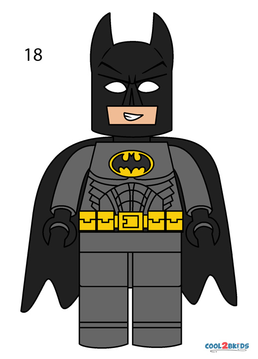 518x720 How To Draw Lego Batman