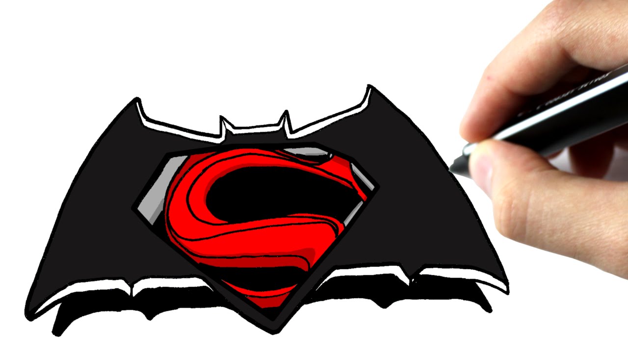 1280x720 Comment Dessiner Logo Batman Vs Superman