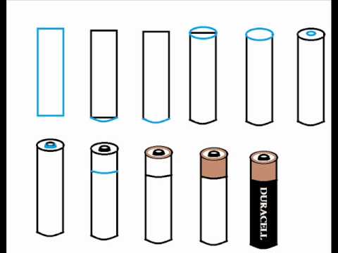480x360 How To Draw A Duracell Aa Battery Step