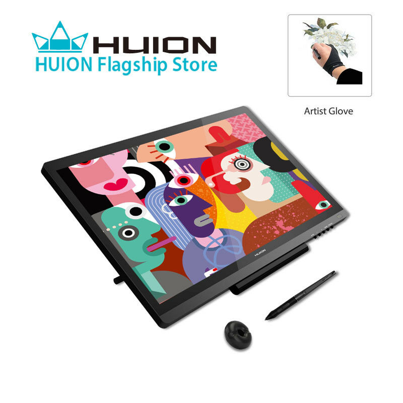 800x801 huion kamvas gt drawing tablet hd screen battery free pen