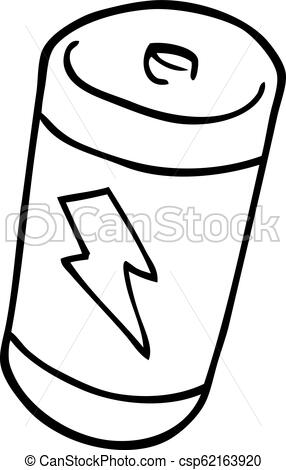 286x470 Line Drawing Cartoon Battery