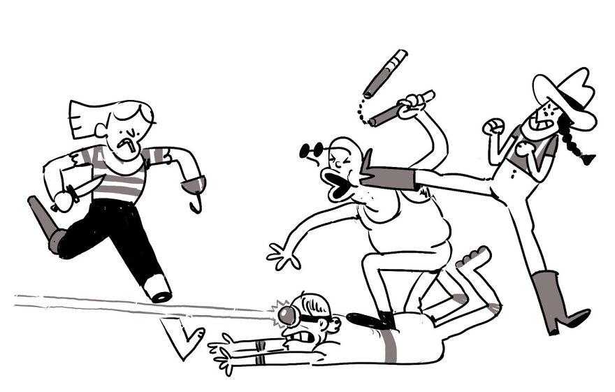 880x561 Artist Challenges Himself To Add One Character To Fight Scene