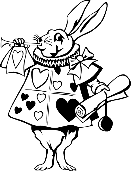 462x599 Huge Collection Of 'alice In Wonderland Line Drawing' Download