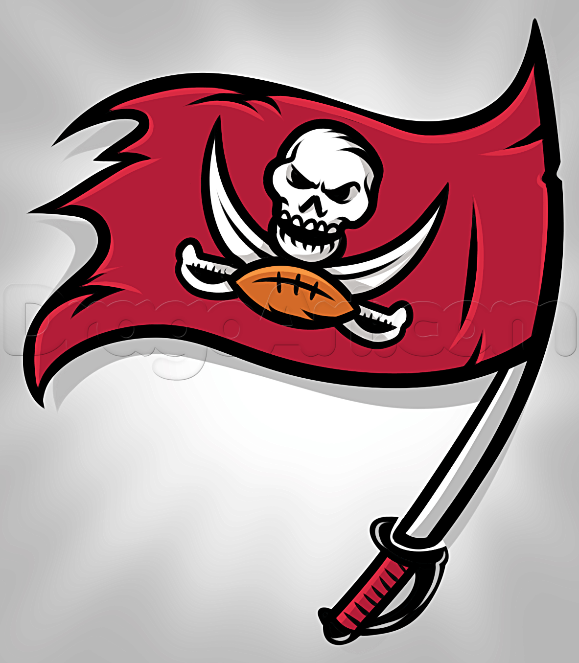 1183x1355 how to draw the tampa bay buccaneers, step