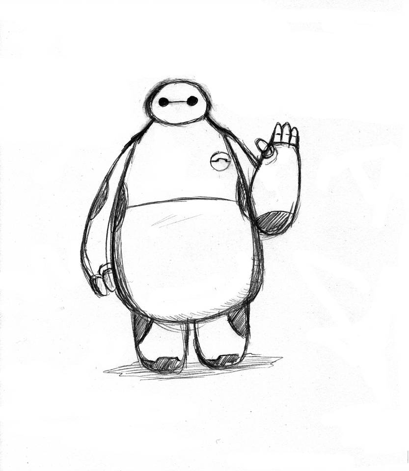 833x960 Old Drawing Baymax
